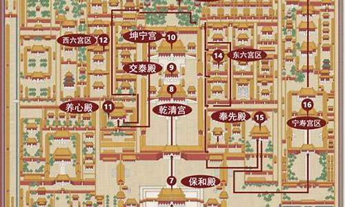 北京故宫参观路线图自己画_故宫参观路线图