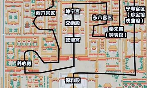 北京故宫参观路线图手抄报_北京故宫参观路线图手抄报图片